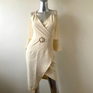 Cherrykekeke Formal dress, size M. Creme  color. Brand new with tags.